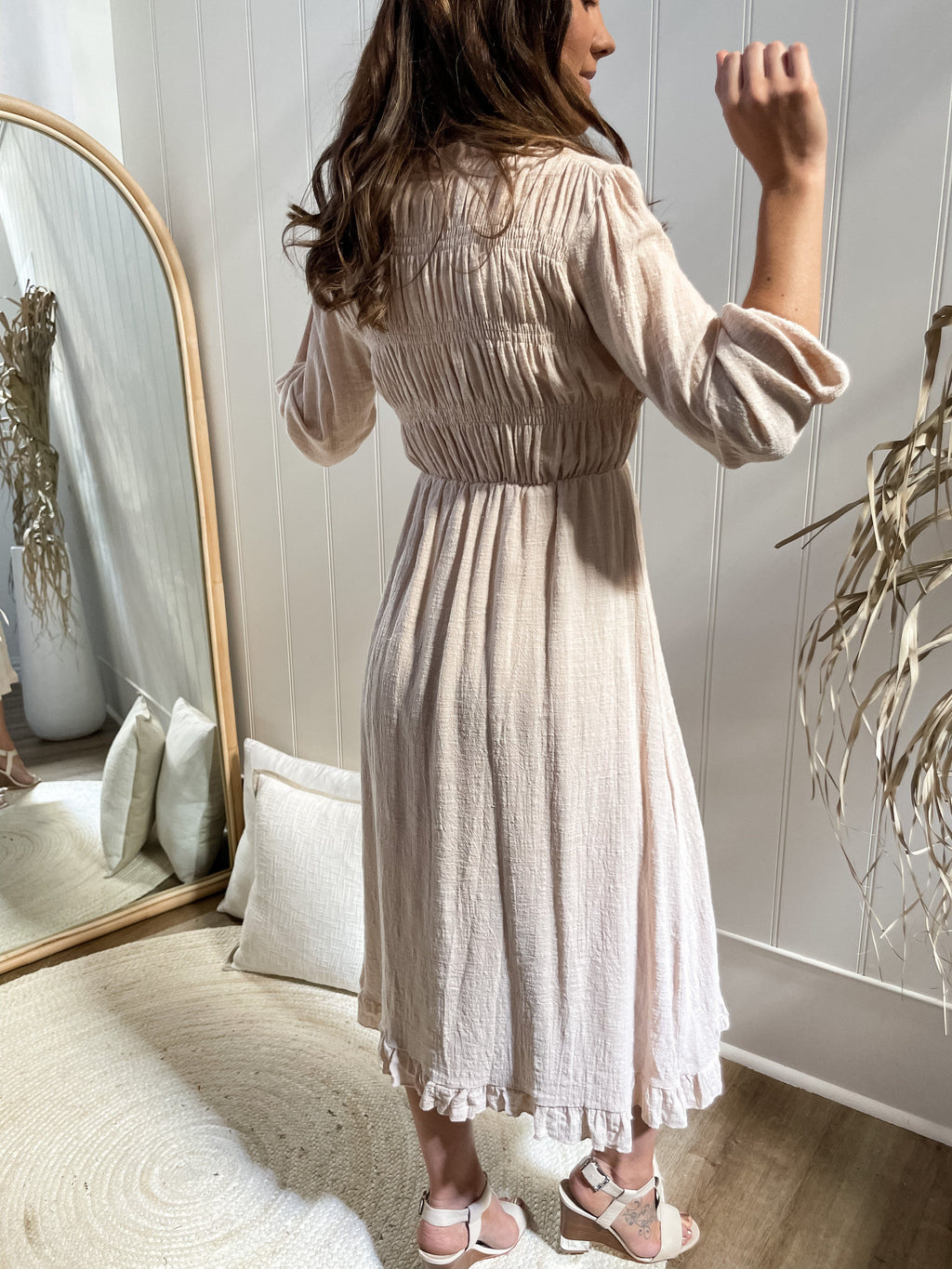 Airlie Dress - Beige Dresses Sun Palm Boutique