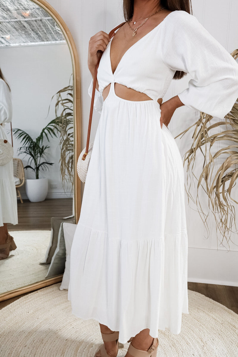 Byron Dress - White Dresses Sun Palm Boutique