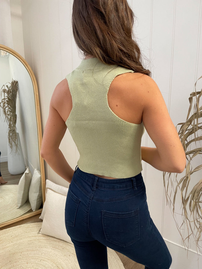 Colmar Top - Sage Tops Sun Palm Boutique