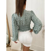 Conte Floral Top - Green Tops Sun Palm Boutique
