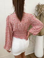 Conte Floral Top - Pink Tops Sun Palm Boutique