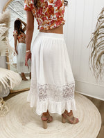 Cordelia White Skirt Bottoms Sun Palm Boutique