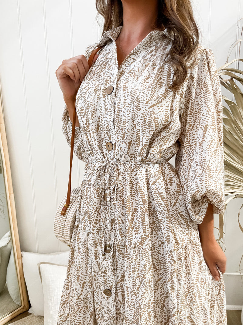 Kiruna Dress - Beige Dresses Sun Palm Boutique