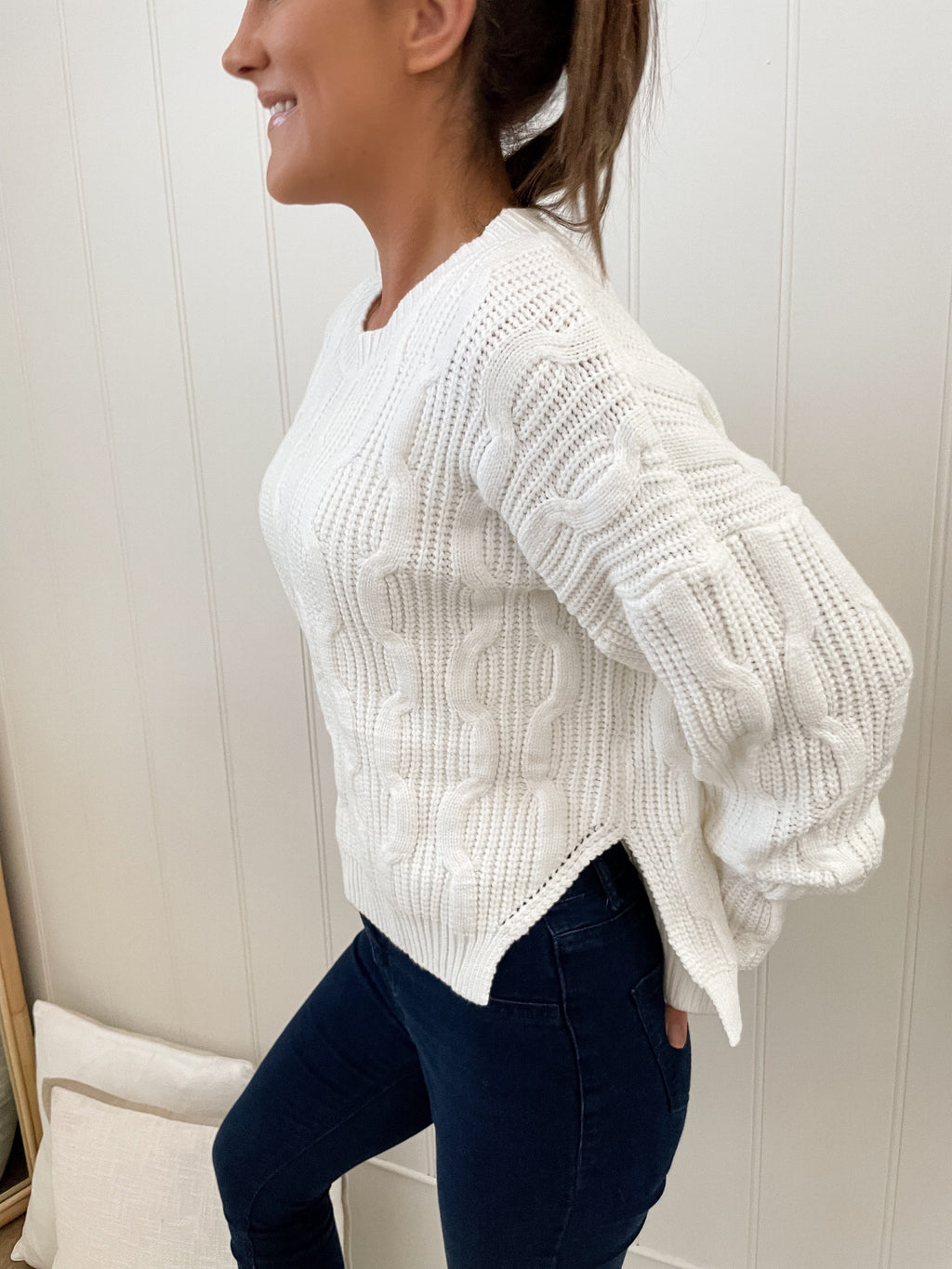 Knit- white Knits Sun Palm Boutique