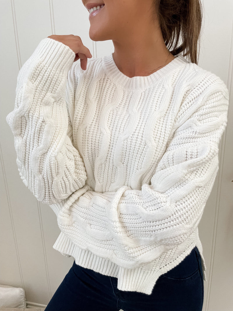 Knit- white Knits Sun Palm Boutique