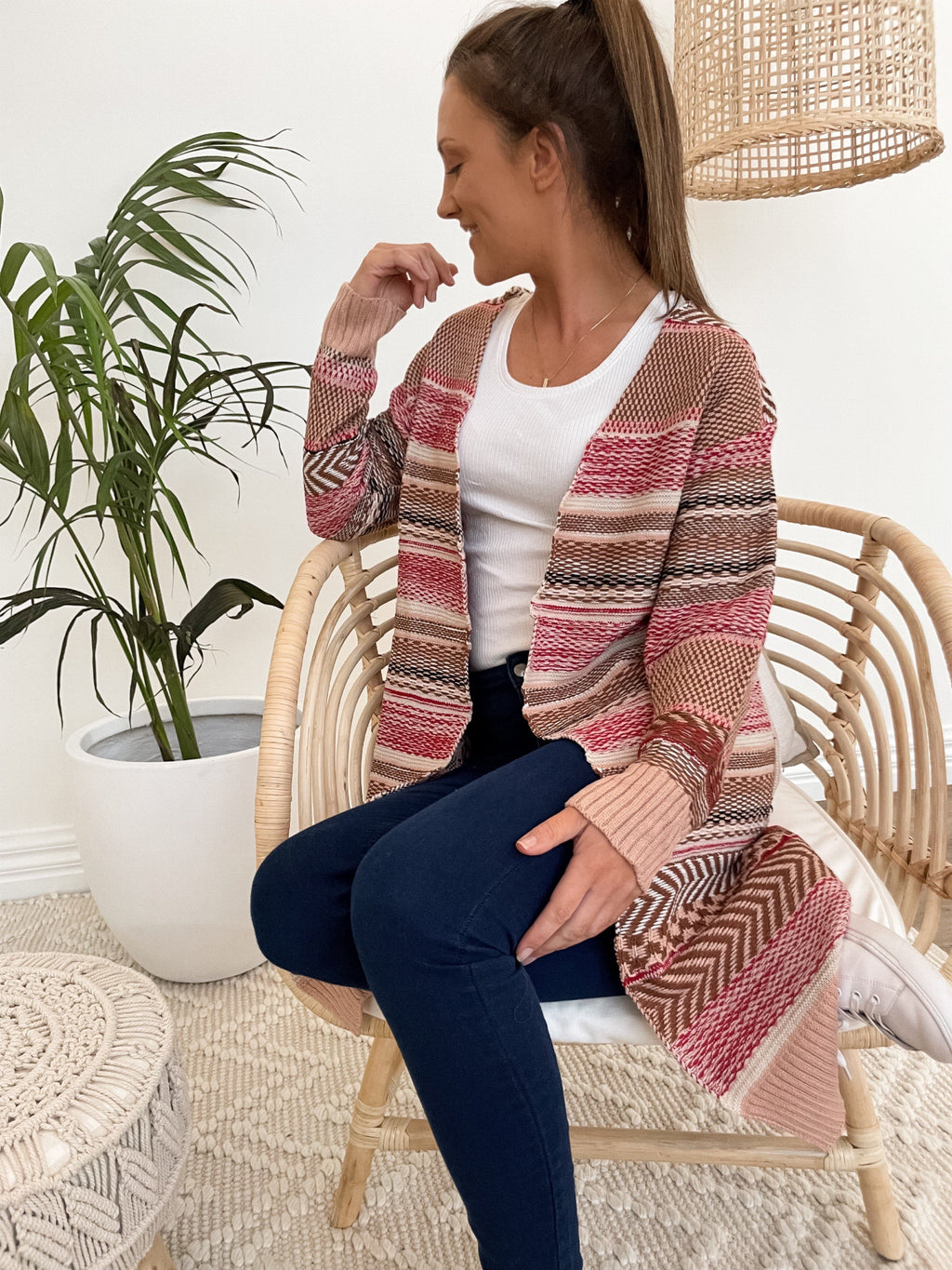 Konya Cardigan - Red Knits Sun Palm Boutique