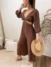 Milano Jumpsuit - Chocolate Playsuits Sun Palm Boutique