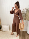 Milano Jumpsuit - Chocolate Playsuits Sun Palm Boutique
