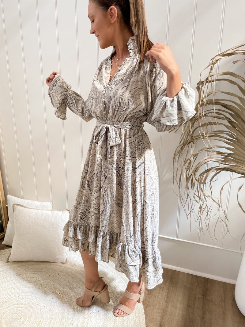 Montpellier Marble Dress Dresses Sun Palm Boutique
