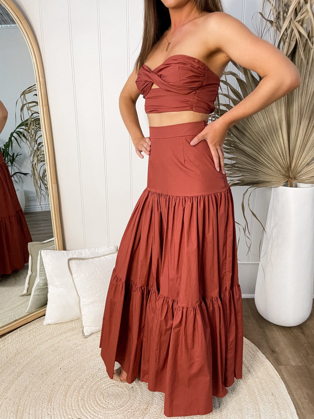 Nassau Maxi Set- Rust Sets Sun Palm Boutique