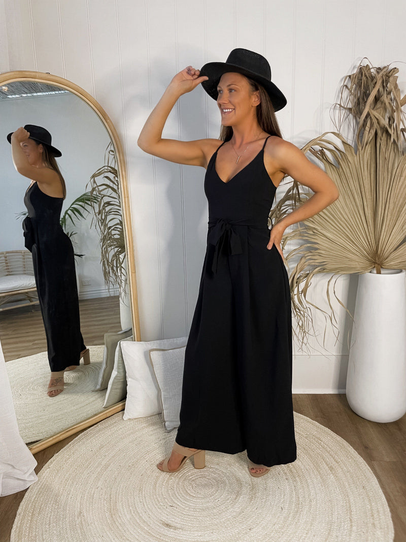 Ocho Rios Jumpsuit - Black Playsuits Sun Palm Boutique